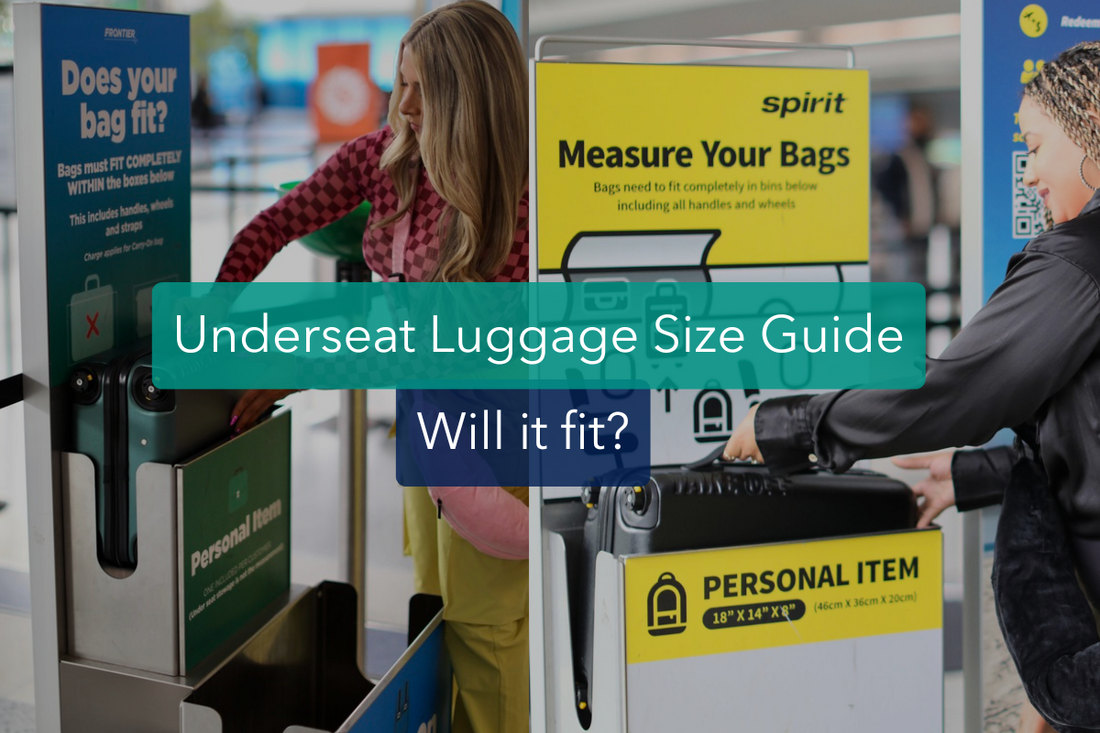Underseat Luggage size guide for Major US Airlines
