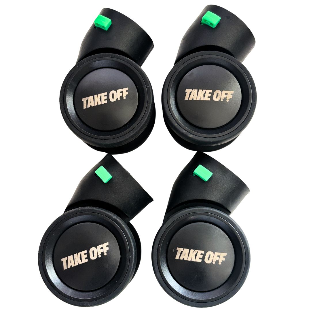 Green Tab Double Wheels Set - 4 Pack (New)