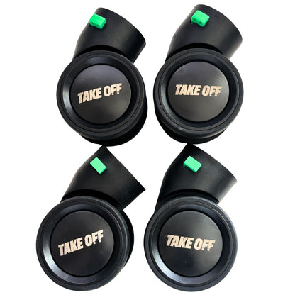 Green Tab Double Wheels Set - 4 Pack (New)