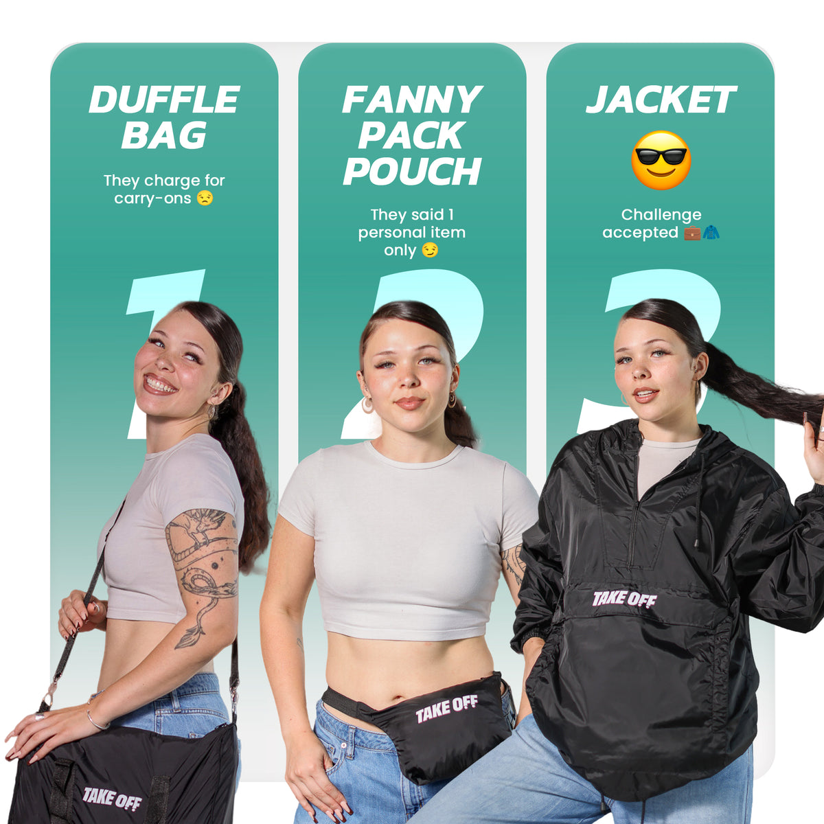 3 in 1 Duffle Bag Jacket