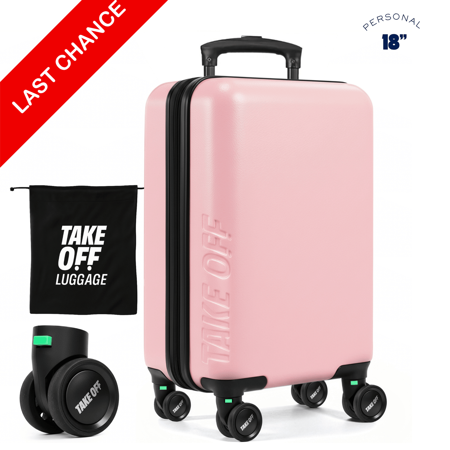 Personal Item Suitcase 3.0+ (GREEN Tab)
