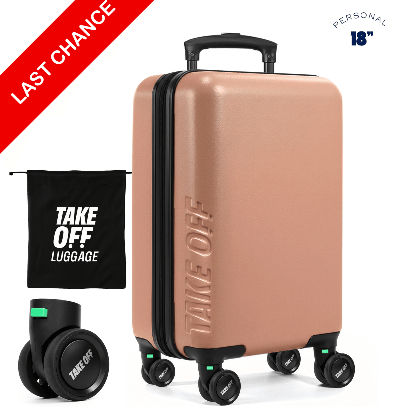 Personal Item Suitcase 3.0+ (GREEN Tab)