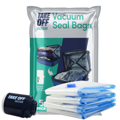 Mini Vacuum Pump 2.0 (NEW) + Vacuum Bags (5 Pack) - Black