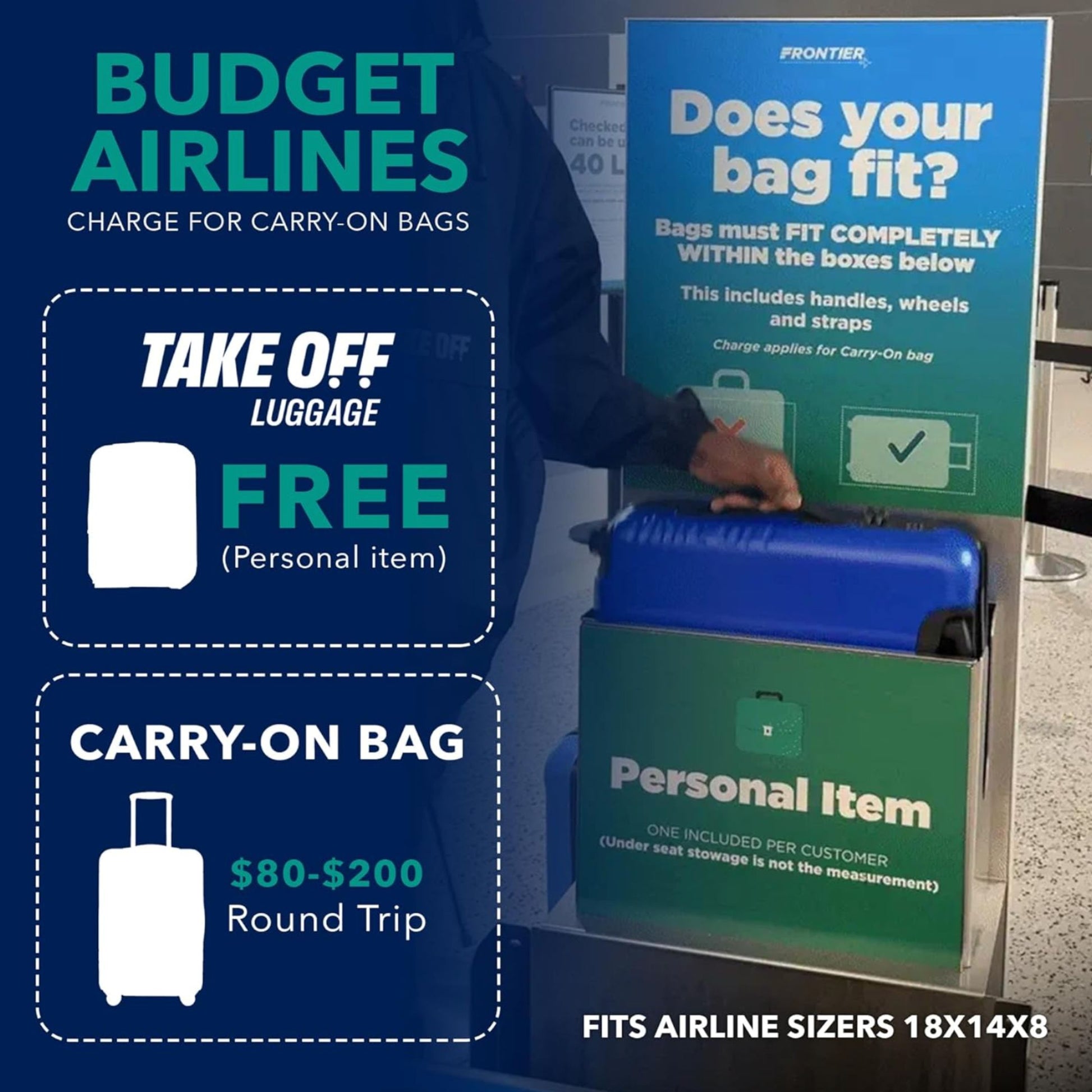 Carry On Luggage Frontier Airport Frontier Carry On Bag Size