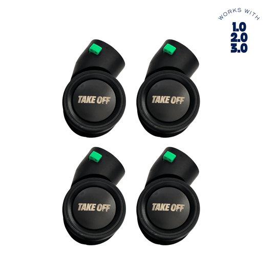 Green Tab Double Wheels Set - 4 Pack